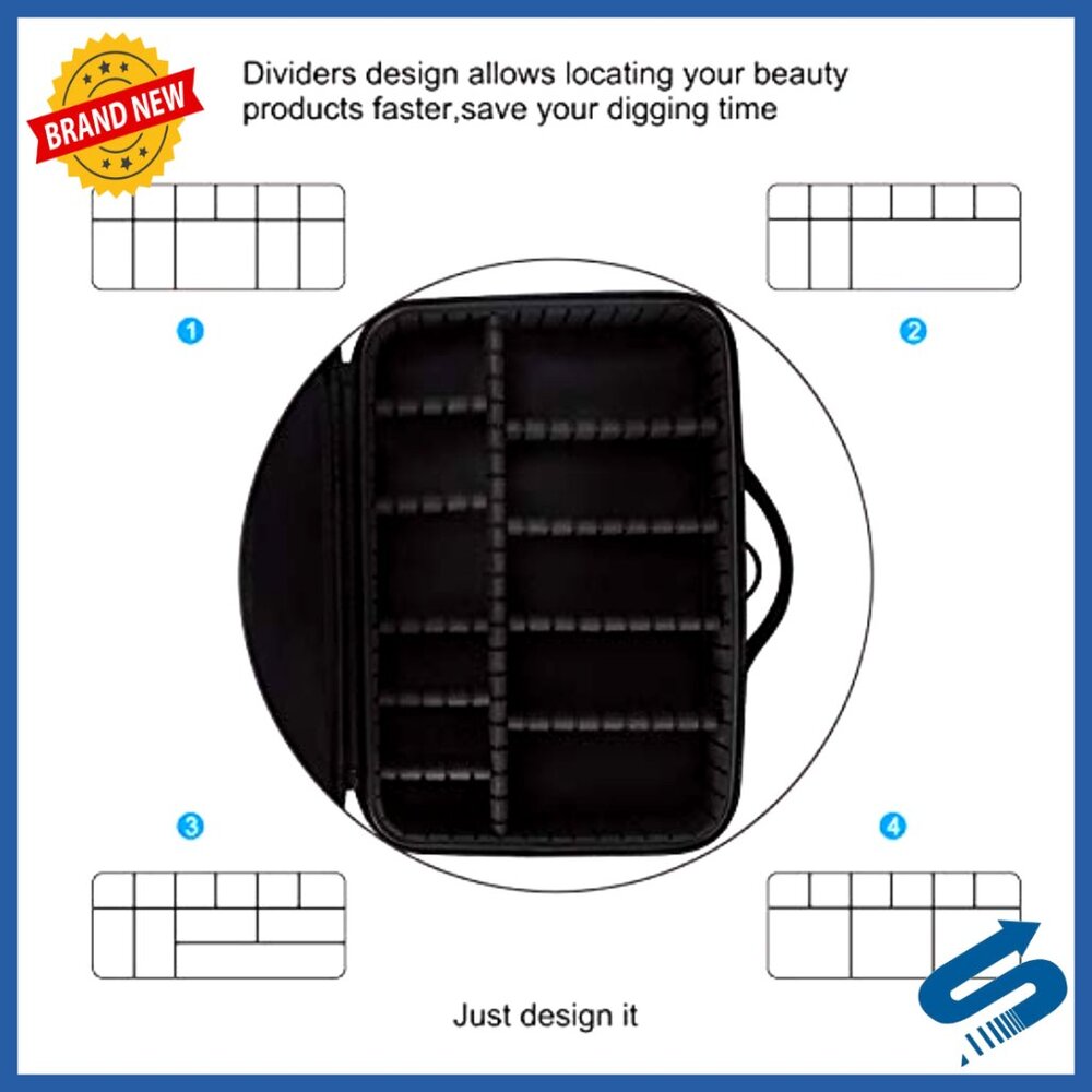 Large Professional Makeup Train Case Organizer Po… - image 4